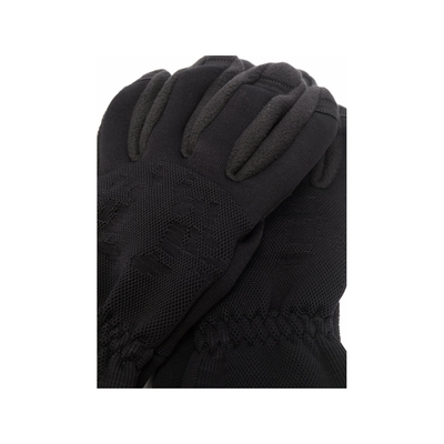 CP COMPANY FLEECE PANELLED GLOVES IN BLACK
