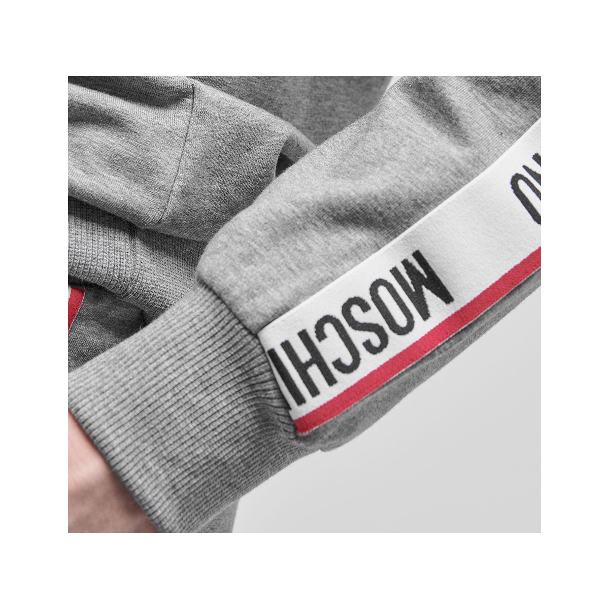 MOSCHINO TAPE LOGO SWEAT TRACKSUIT IN GREY